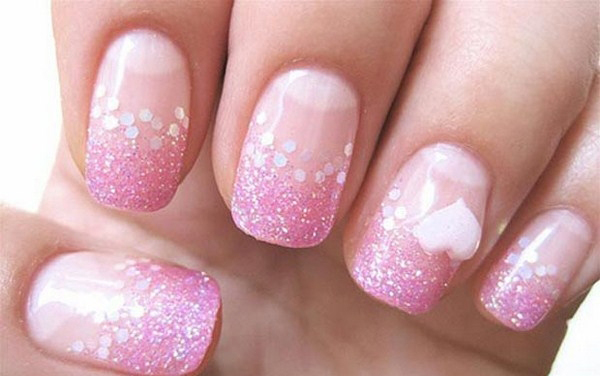valentines-day-pink-glitter-french-nails-white-heart-Copy