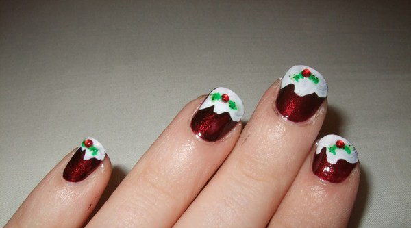 Christmas-Nail-Art-Pictures-with-Cake-Theme-Copy