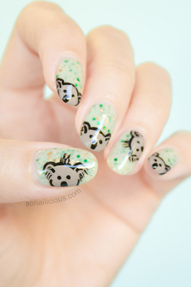 cute-koala-australia-day-nails