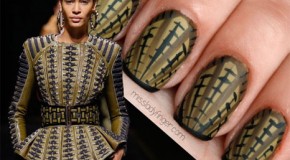 Vẽ Nail theo thời trang Balmain Thu – Đông 2014