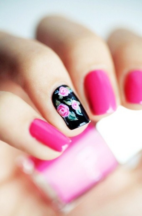 floral pastel pink christmas nails pastel pink nails for christmas-t64353 (Copy)