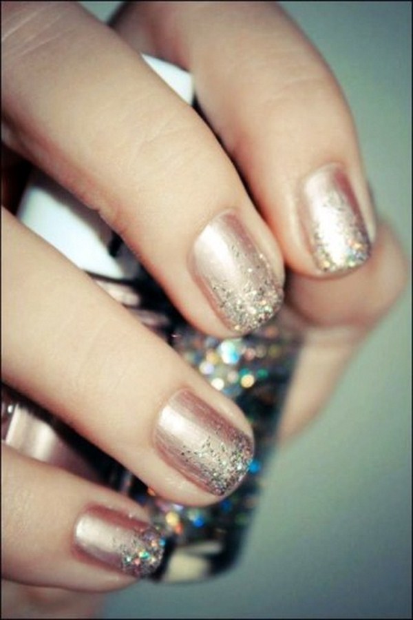 glitter tipped nails for 2015 new years eve - 2015 new years eve glitter nails-t31624 (Copy)