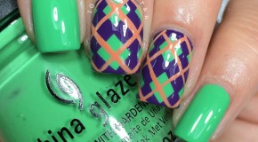 Nail Halloween Với Họa Tiết Argyle