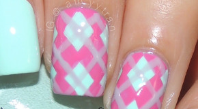 Nail Xinh Với Họa Tiết Họa Tiết Argyle