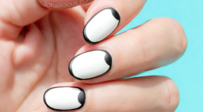 Thiết Kế Nail Với Đồ Họa Đen Trắng