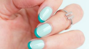 Vẽ Nail Double French Đơn Giản