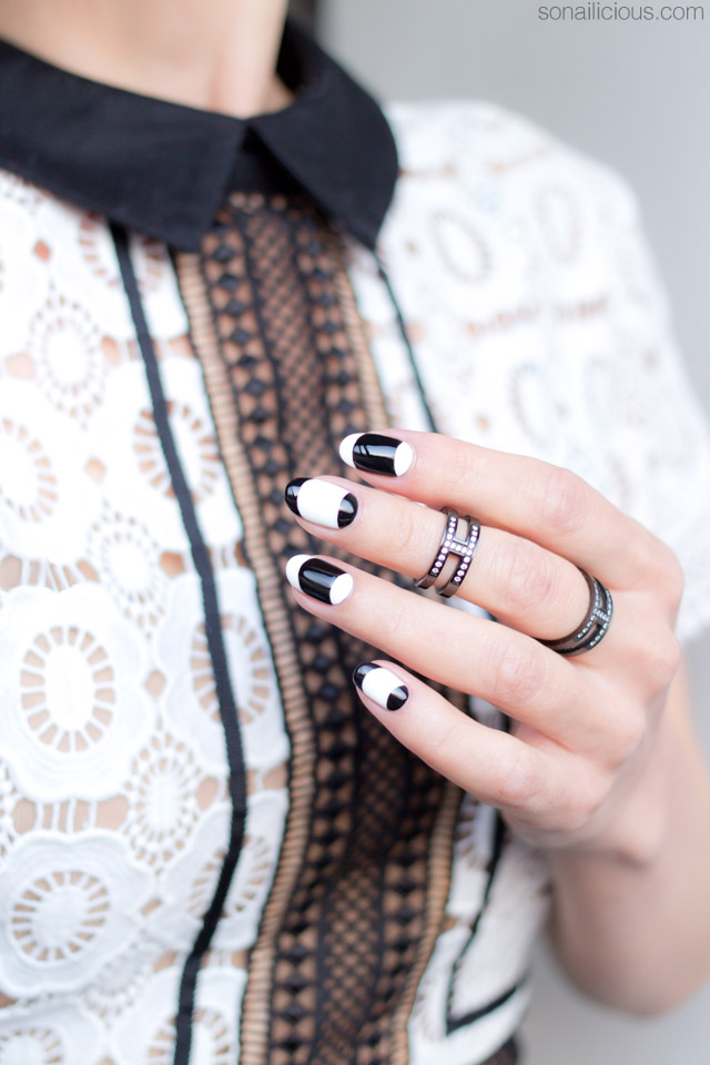 French-nails-black-and-white-nails