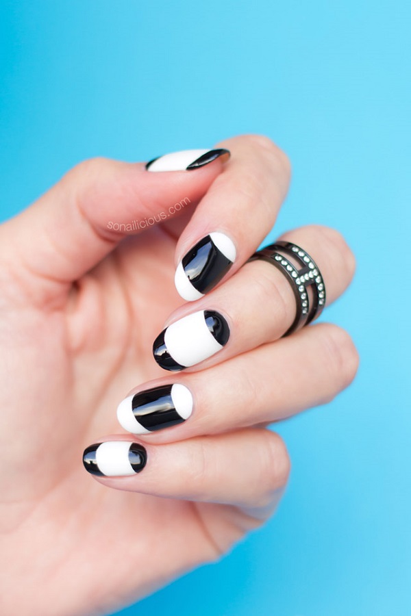 French-nails-monochrome-nails