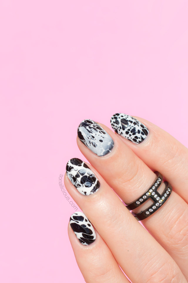 black-and-white-nails-marble-nails-1