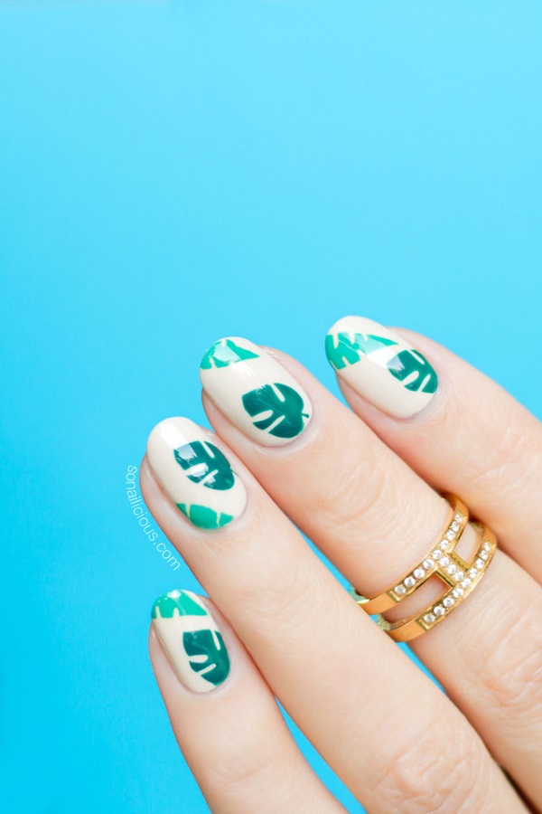 tropical-nails-palm-leaves-nail-art