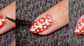 Nail Chấm Bi Cách Tân Với Sắc Nude Và Cam